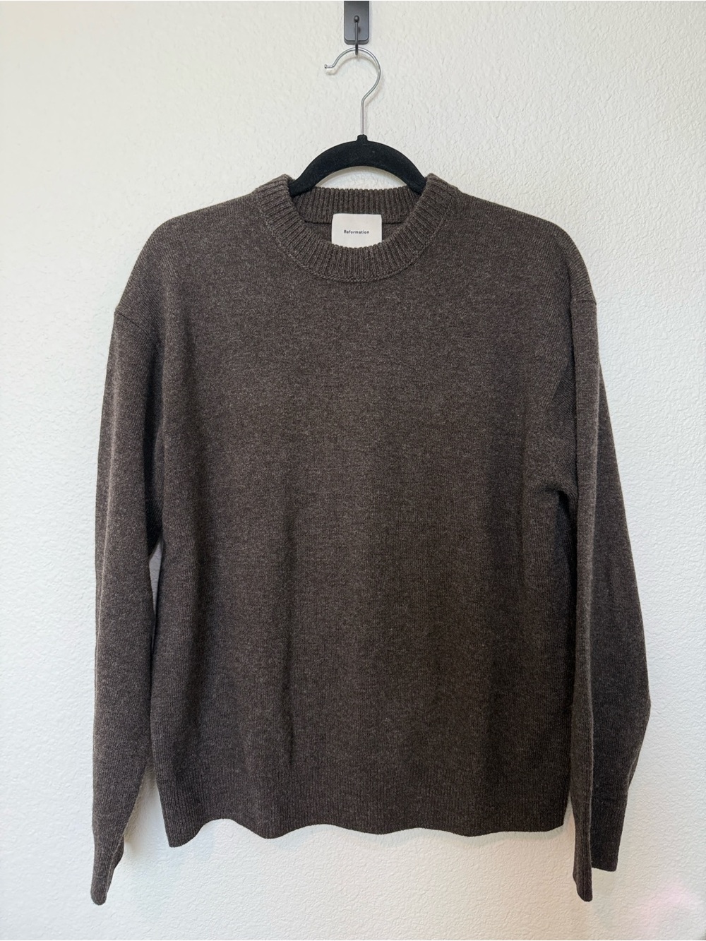 Reformation Fabian Crew Sweater Brown - Size S